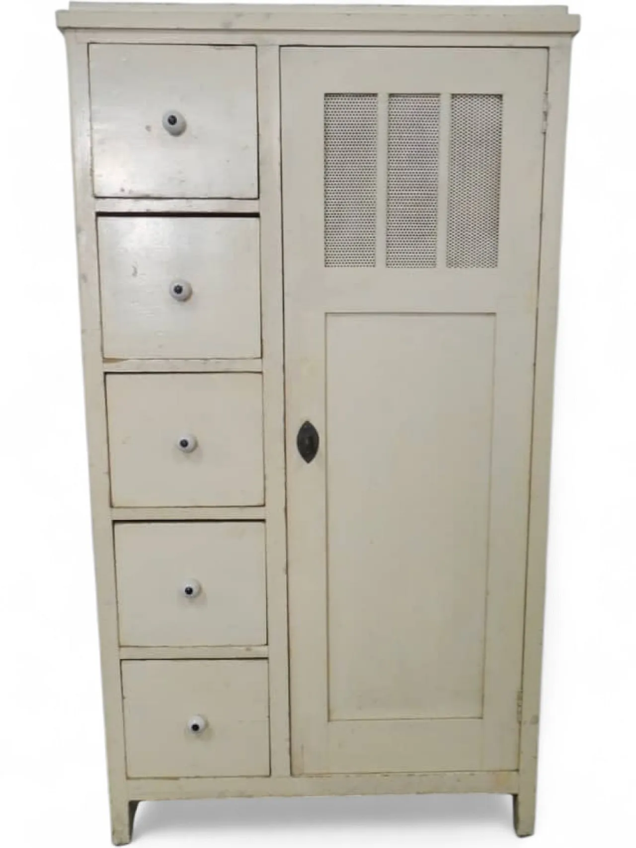 Armadio dispensa in legno di abete 1950 10