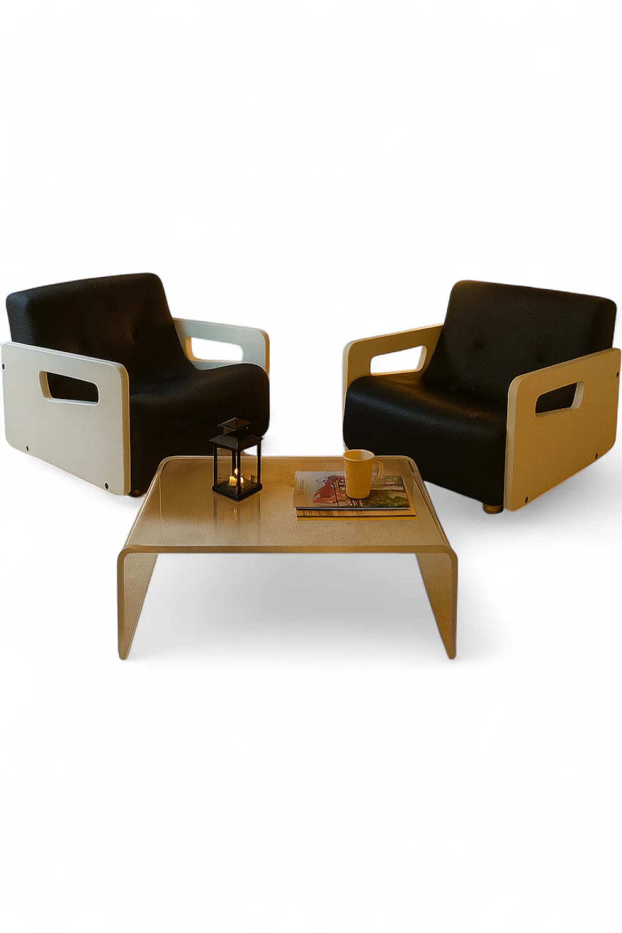 Pair of Beka Tortuga armchairs, 1960s 12