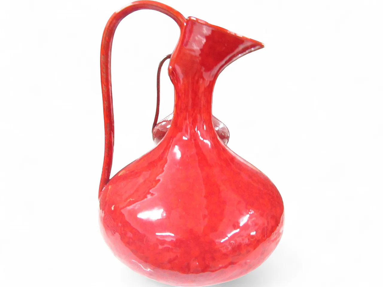 Vaso rosso in ceramica, 1970 9