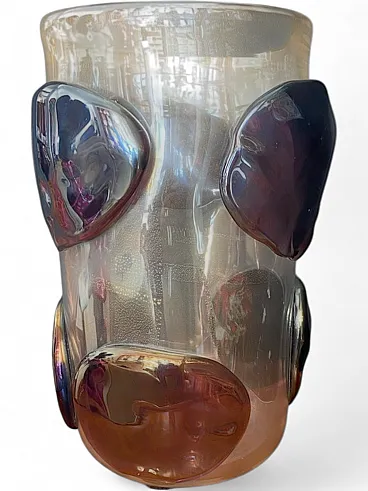 Vaso in vetro di Murano firmato Costantini, anni '90
