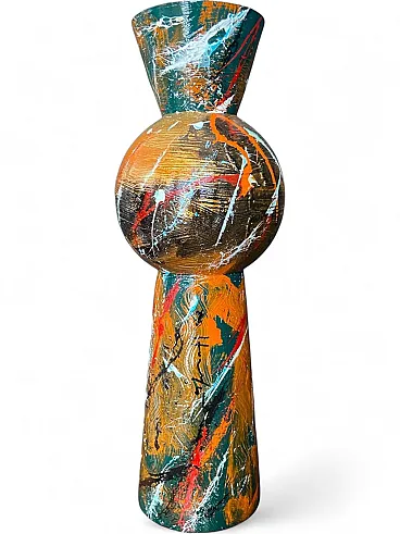 Vaso in metallo di Silvio Formichetti, anni 2000