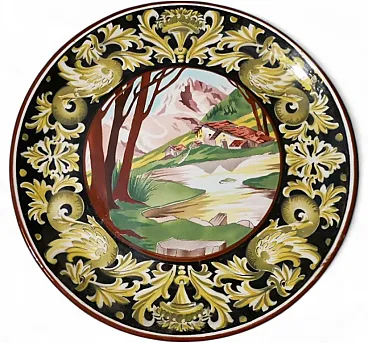 Piatto decorativo Ceramica Titano, anni '70