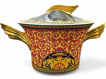 Zuppiera in porcellana di Rosenthal per Versace, anni '90