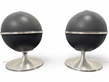Coppia di diffusori a sfera di Grundig Audiorama, space age, anni '70