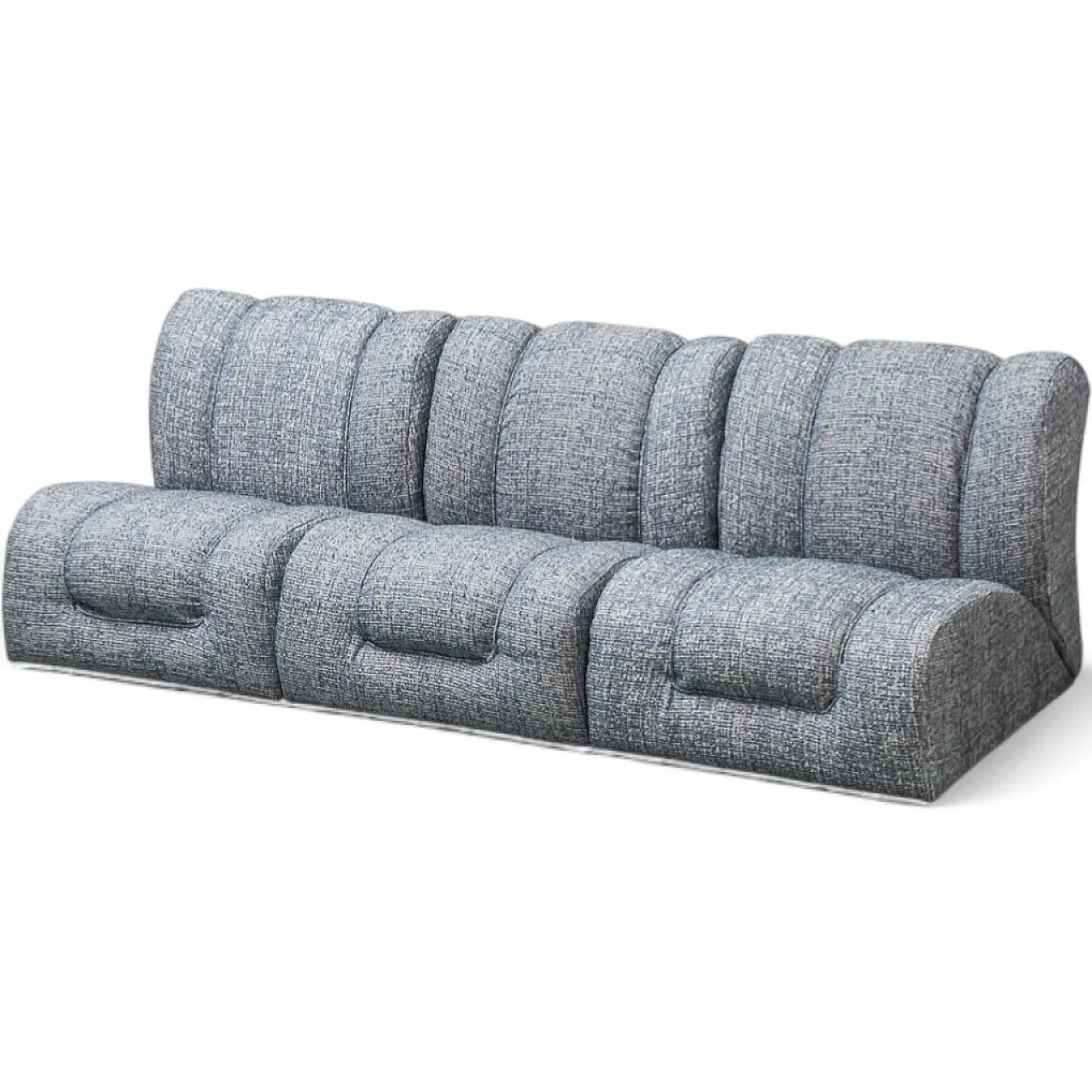 Modular 3-seater sofa, armchairs, 70s 10