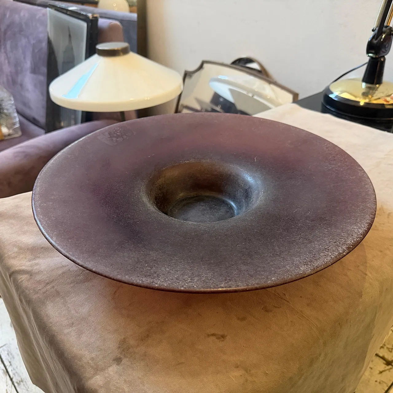 Scavo Murano glass centerpiece attributed to Cenedese, 1980s 2