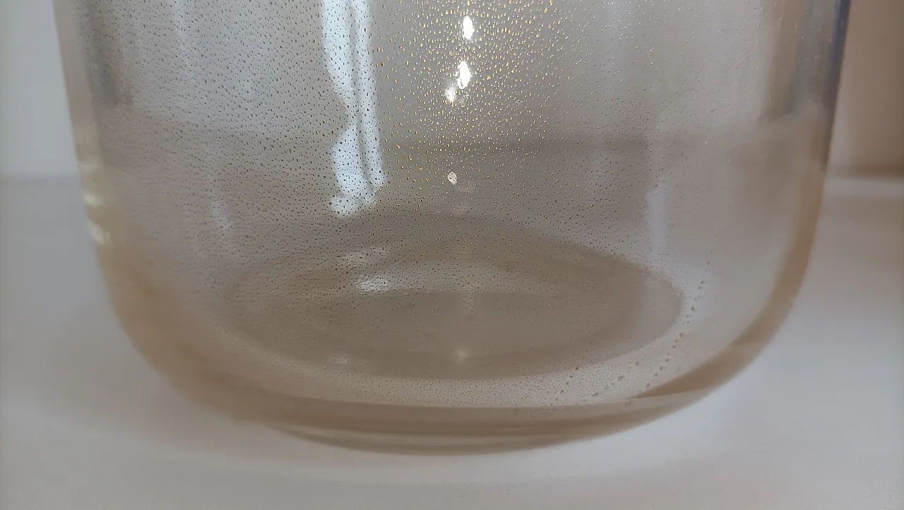 Vase by Fratelli Toso signed Murano blown glass with gilding, 80s 6
