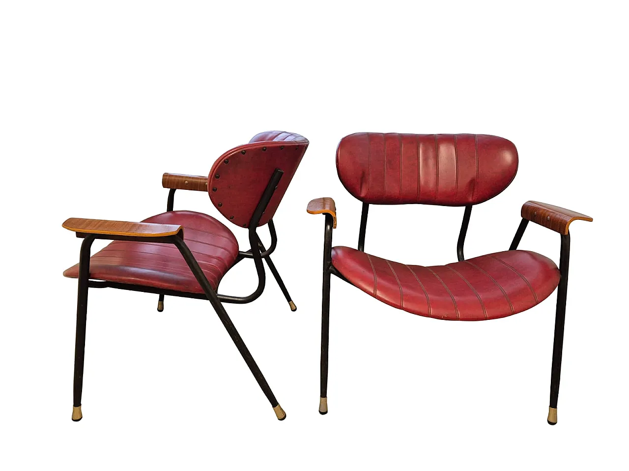 Coppia di poltrone Gastone Rinaldi per RIMA, anni ’50 4