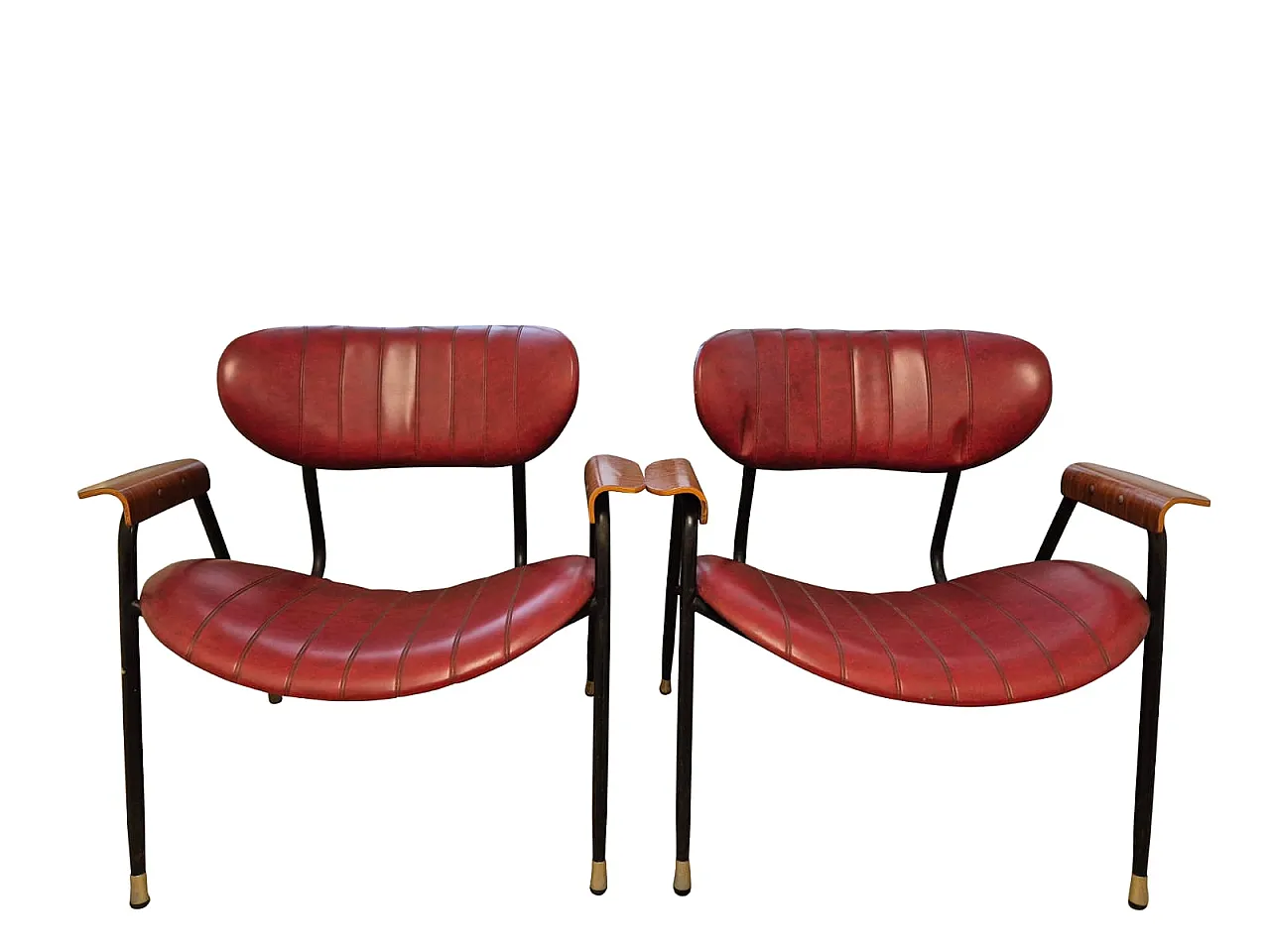 Coppia di poltrone Gastone Rinaldi per RIMA, anni ’50 6