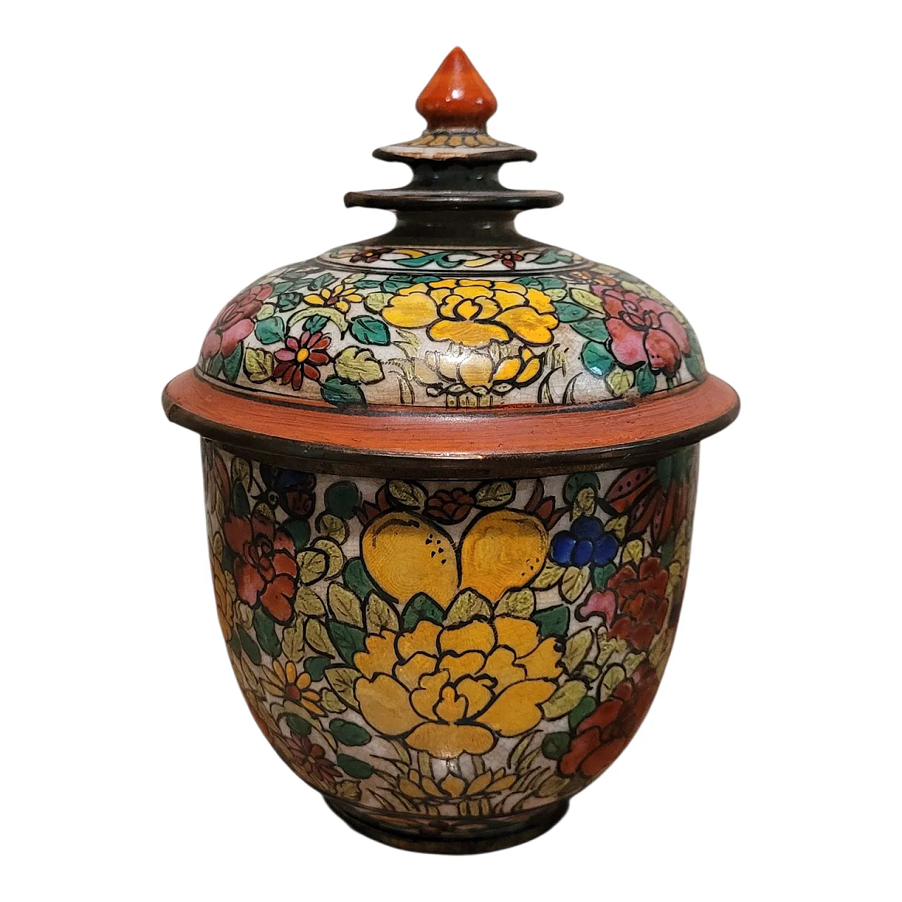 Benjarong porcelain vase, Thailand, early 20th century 1