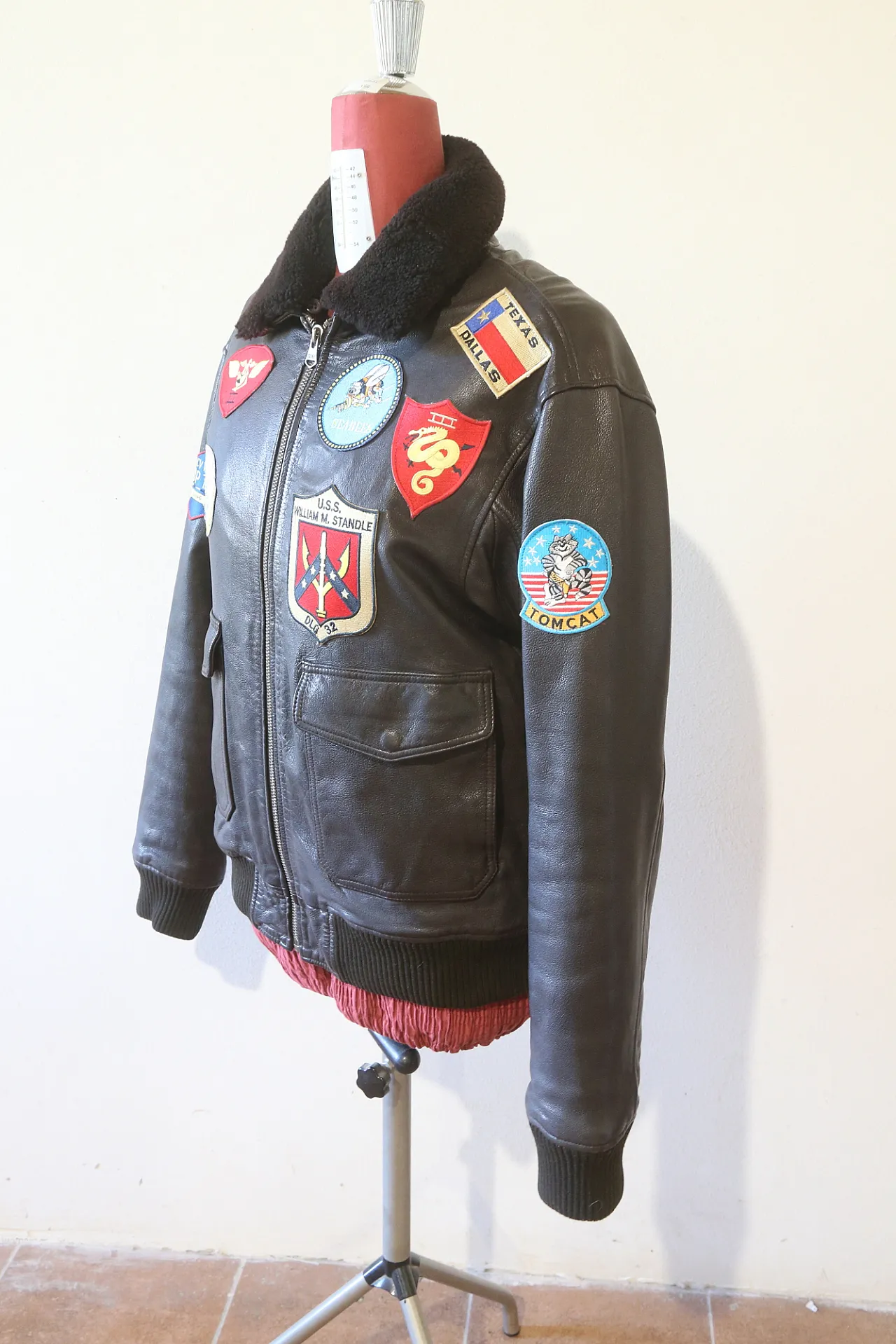 Flying Jacket G-1 TOP GUN no flag giacca pelle Avirex, 2000 9
