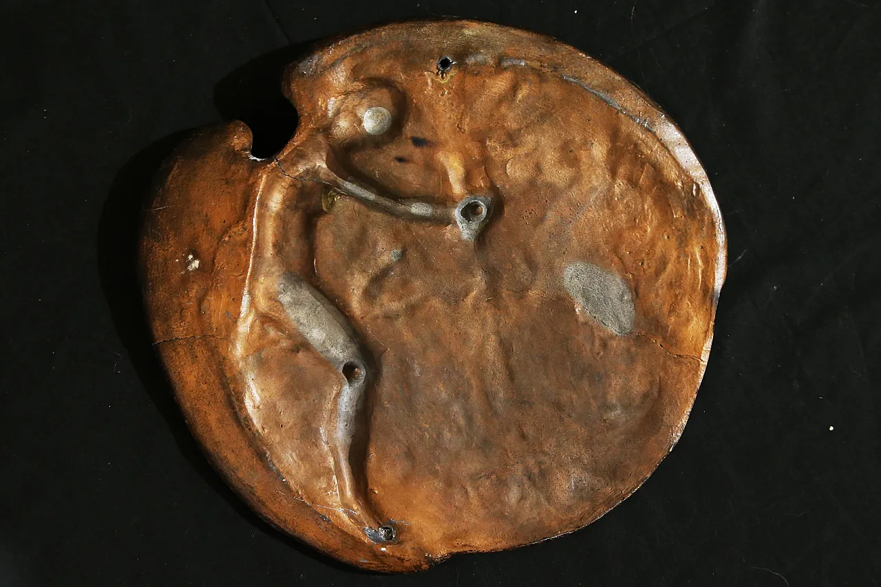 Bas-relief bronze plaque by Enea Stefani , angel of peace, 1920 19