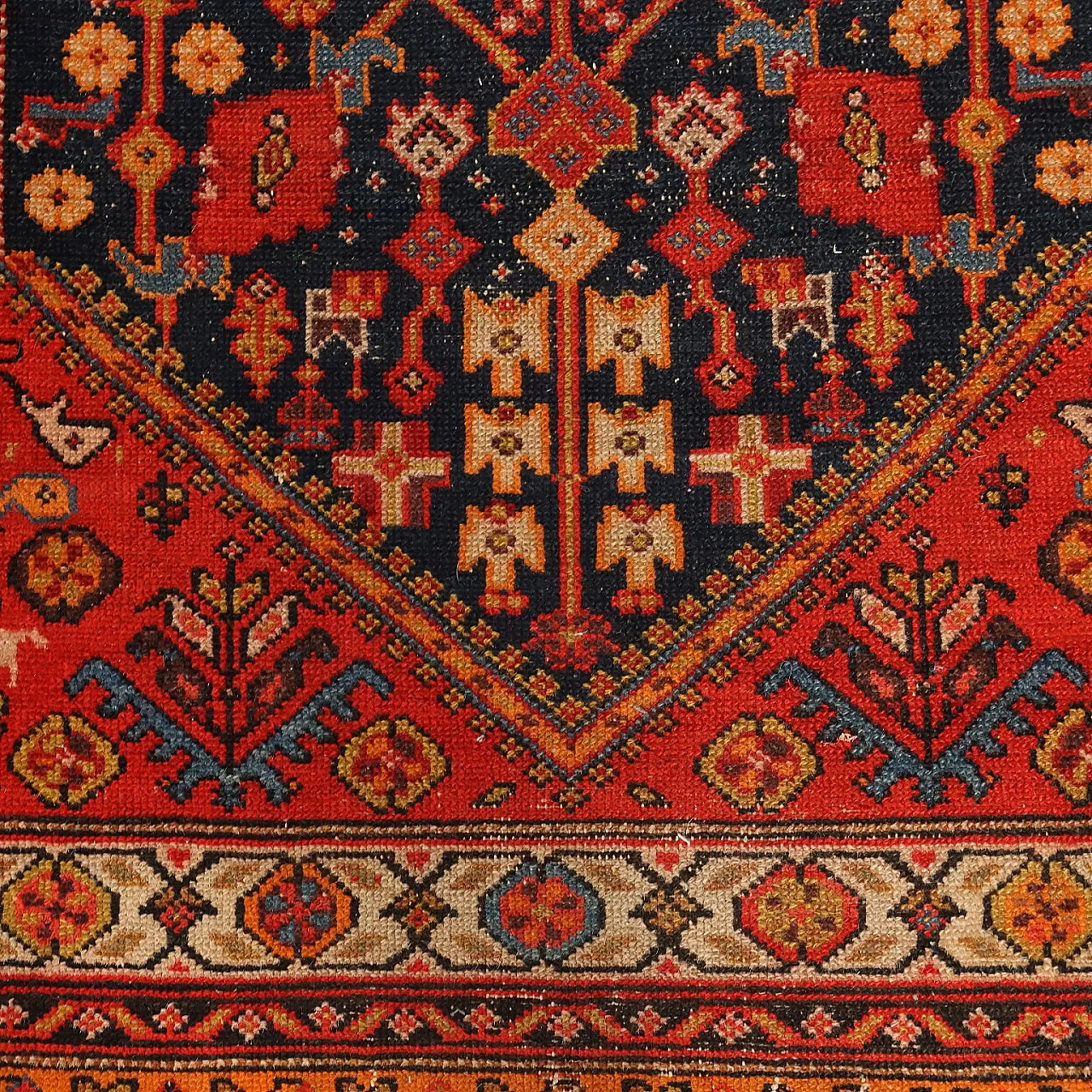 Malayer wool rug, fine knot, handmade, 20th century 5