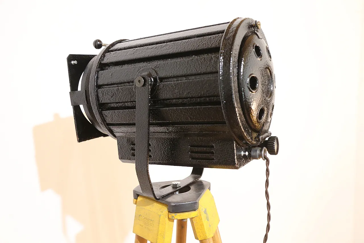 Theater lighthouse PC lens pinspot coemar  tripod floor lamp, 70s 5