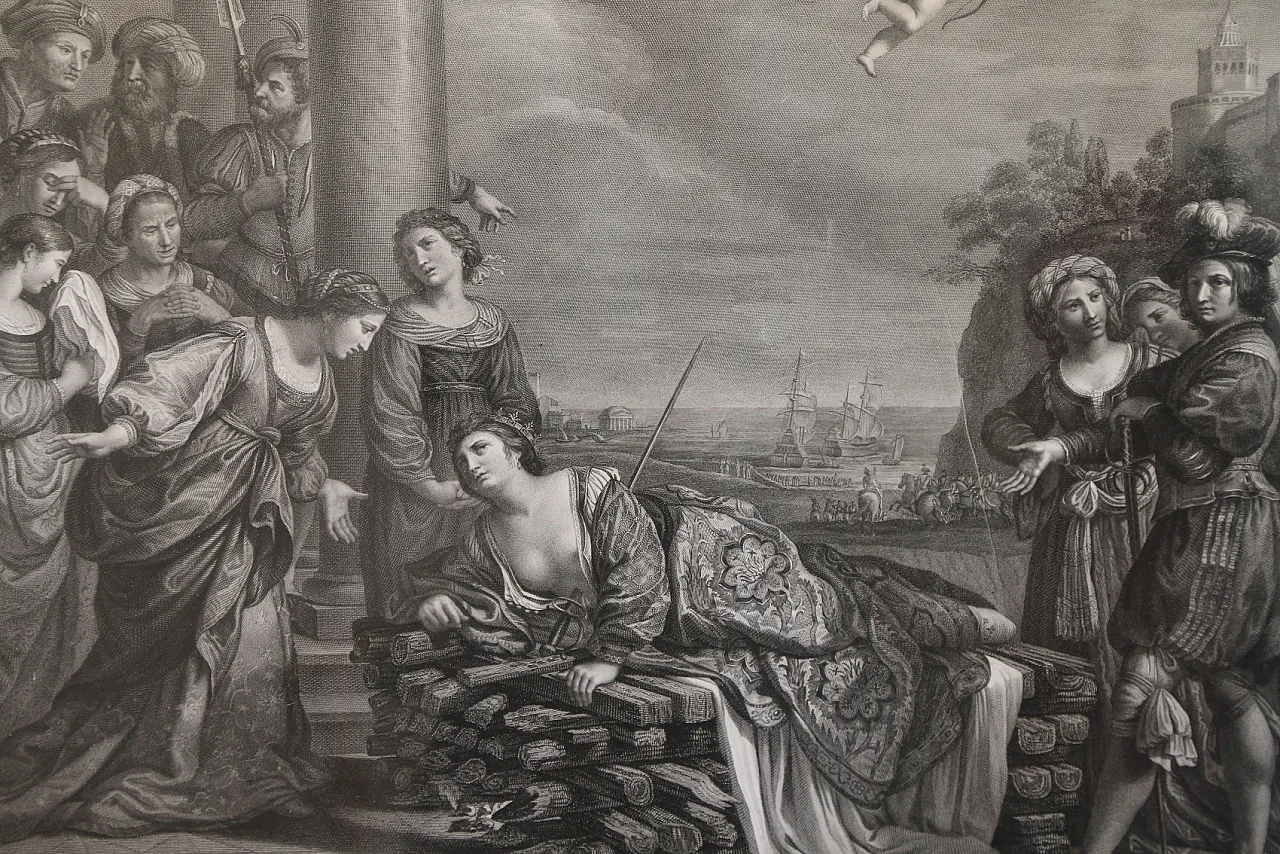 Etching suicide Dido Guercino Balestra Battisti Pagani, 1813 5