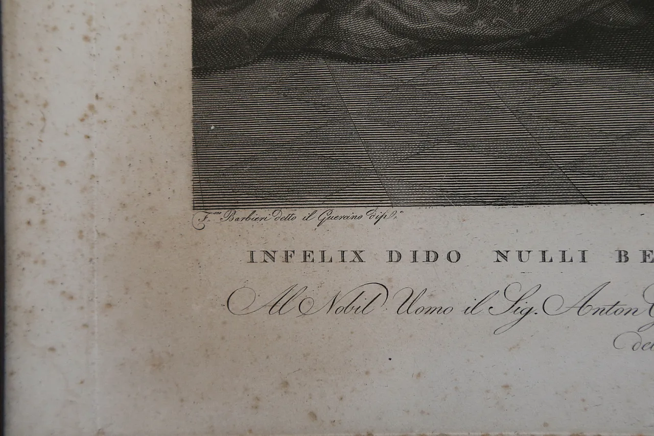 Etching suicide Dido Guercino Balestra Battisti Pagani, 1813 13