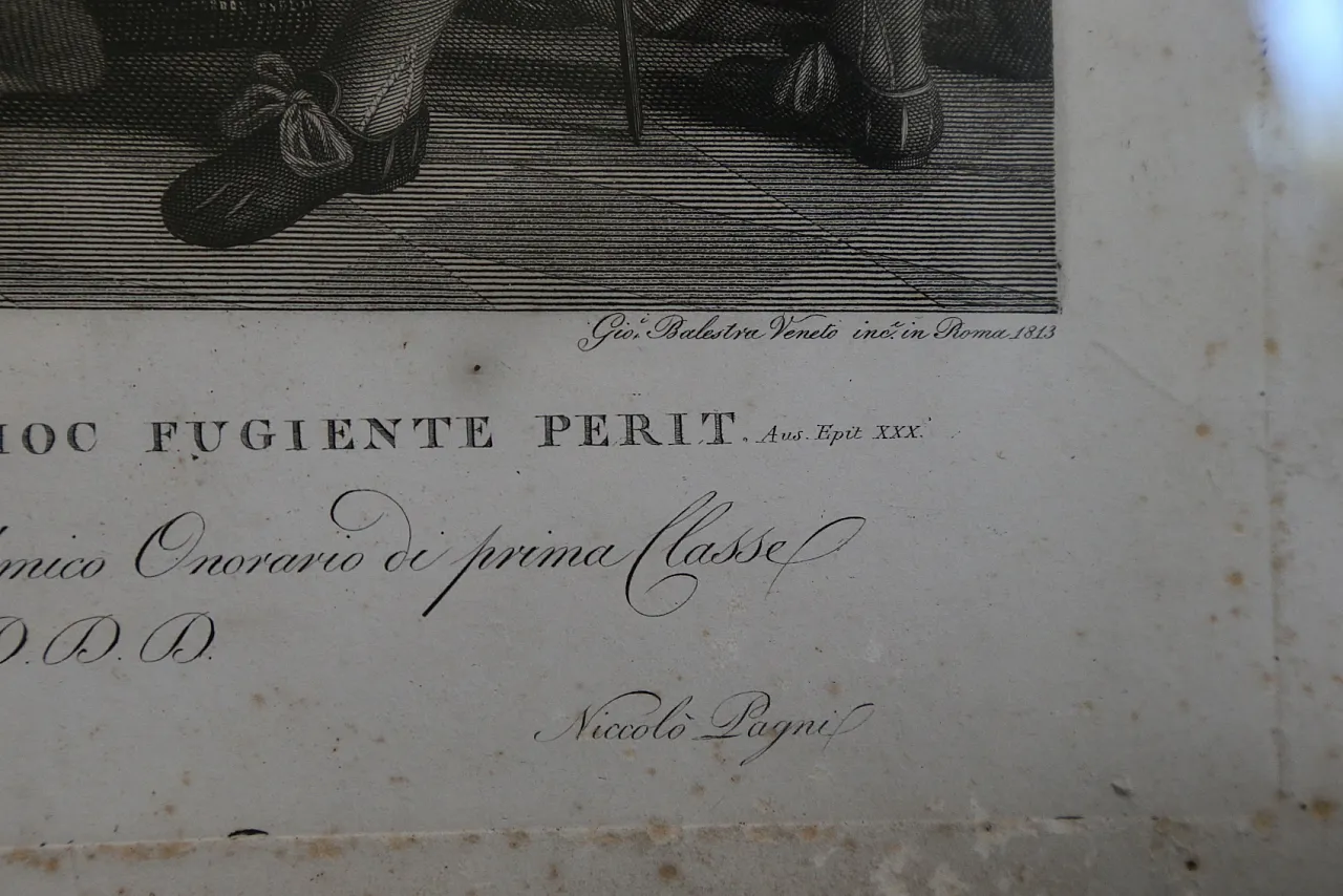 Etching suicide Dido Guercino Balestra Battisti Pagani, 1813 14