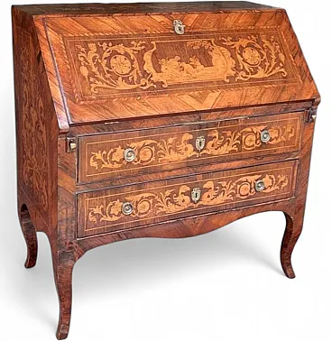 Inlaid wooden desk, mid-18th century