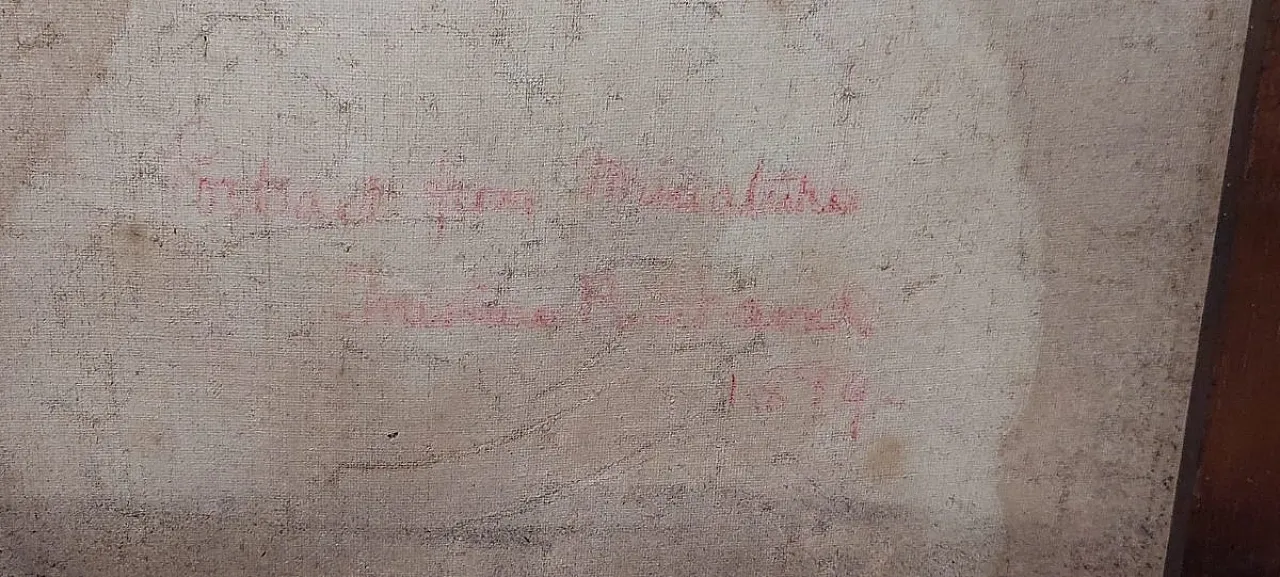 Pastel portrait on canvas of a young noblewoman, 19th century 6