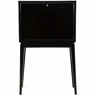 Mid-Century Modern bar cabinet in ebonized wood, 1950s