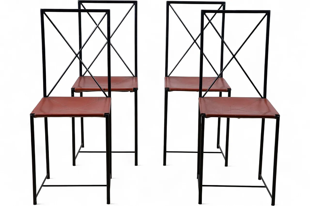 4 Moka chairs by Mario Asnago and Claudio Vender for Flexform, 1980s 9