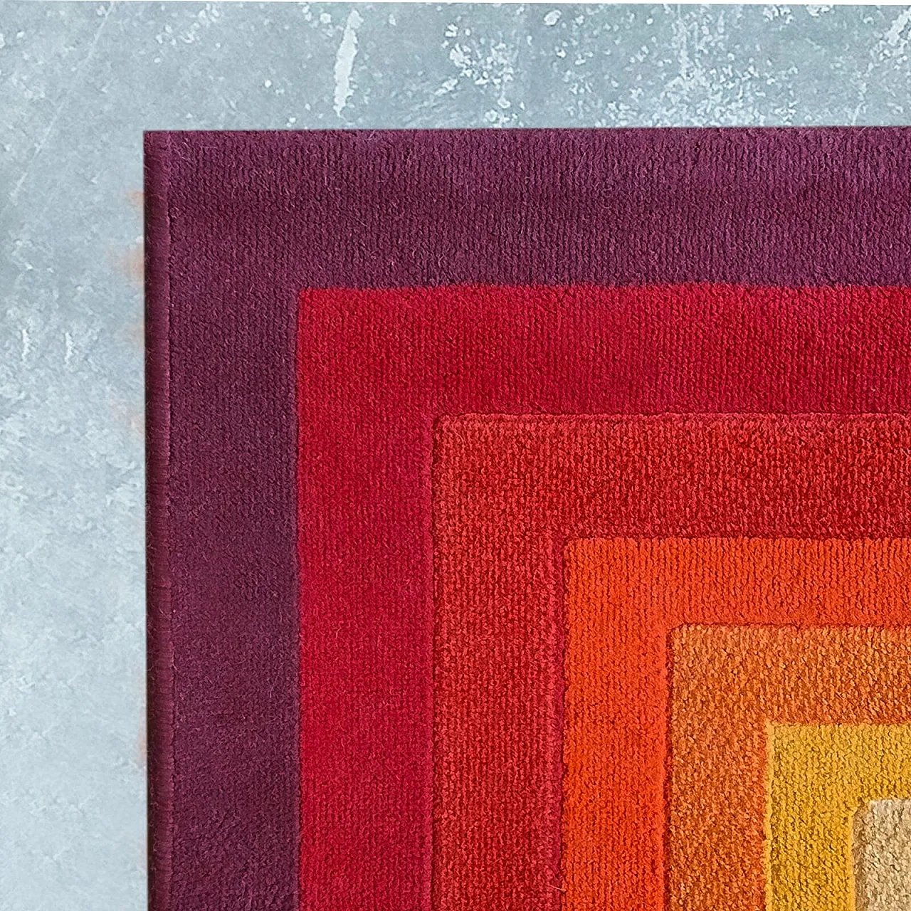 Tappeto Op Art geometrico Quadrat in stile Verner Panton, anni '70 7