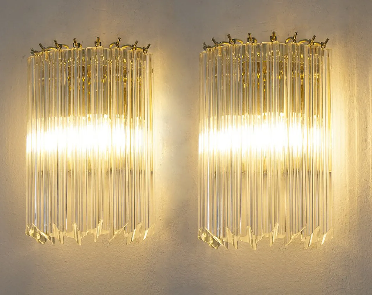 Coppia di lampade da parete in vetro di Murano, 2000 6