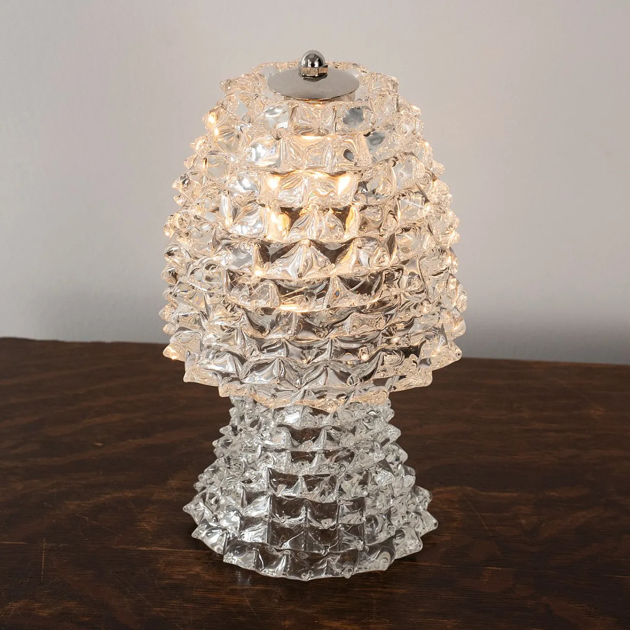 Coppia di lampade da tavolo in vetro di Murano Rostrato,  anni 2000 6