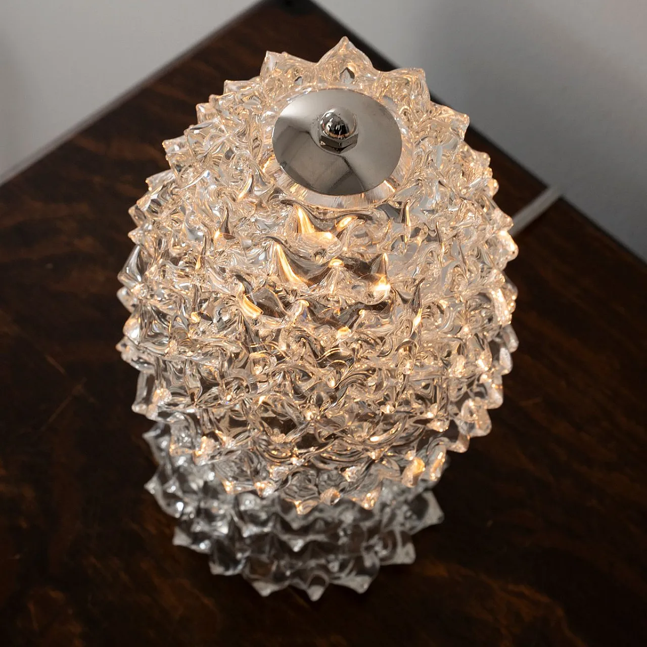 Coppia di lampade da tavolo in vetro di Murano Rostrato,  anni 2000 7