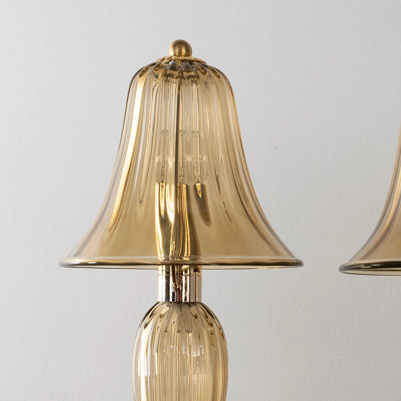 Coppia di lampade da tavolo italiane in vetro di Murano, 2000 11