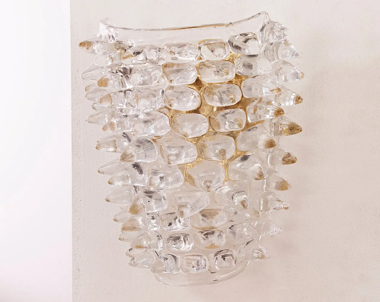 Coppia di lampade da parete in vetro di Murano, anni 2000 3