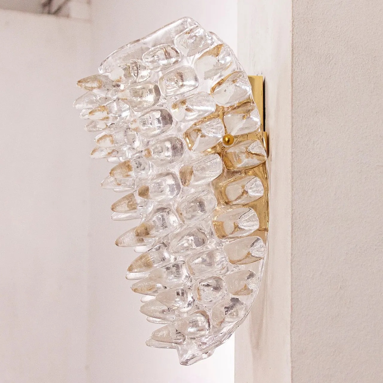 Coppia di lampade da parete in vetro di Murano, anni 2000 9