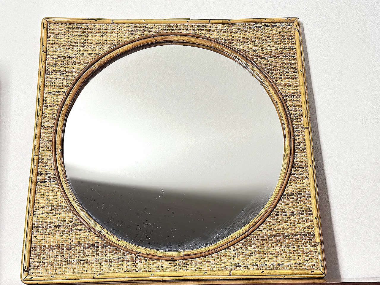 Specchio in bambù, anni '60 4