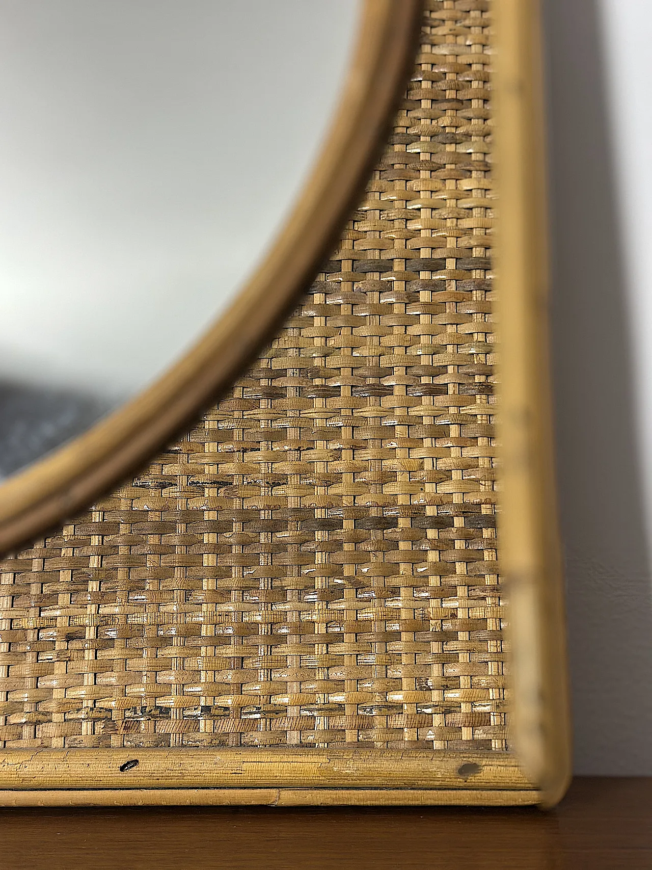 Specchio in bambù, anni '60 6