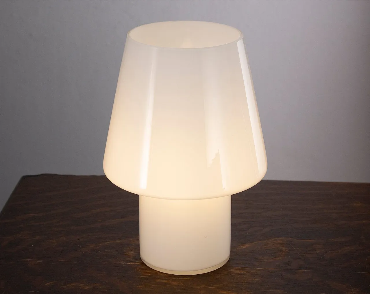 Coppia lampade da tavolo a forma di fungo in vetro di Murano, anni '80 6