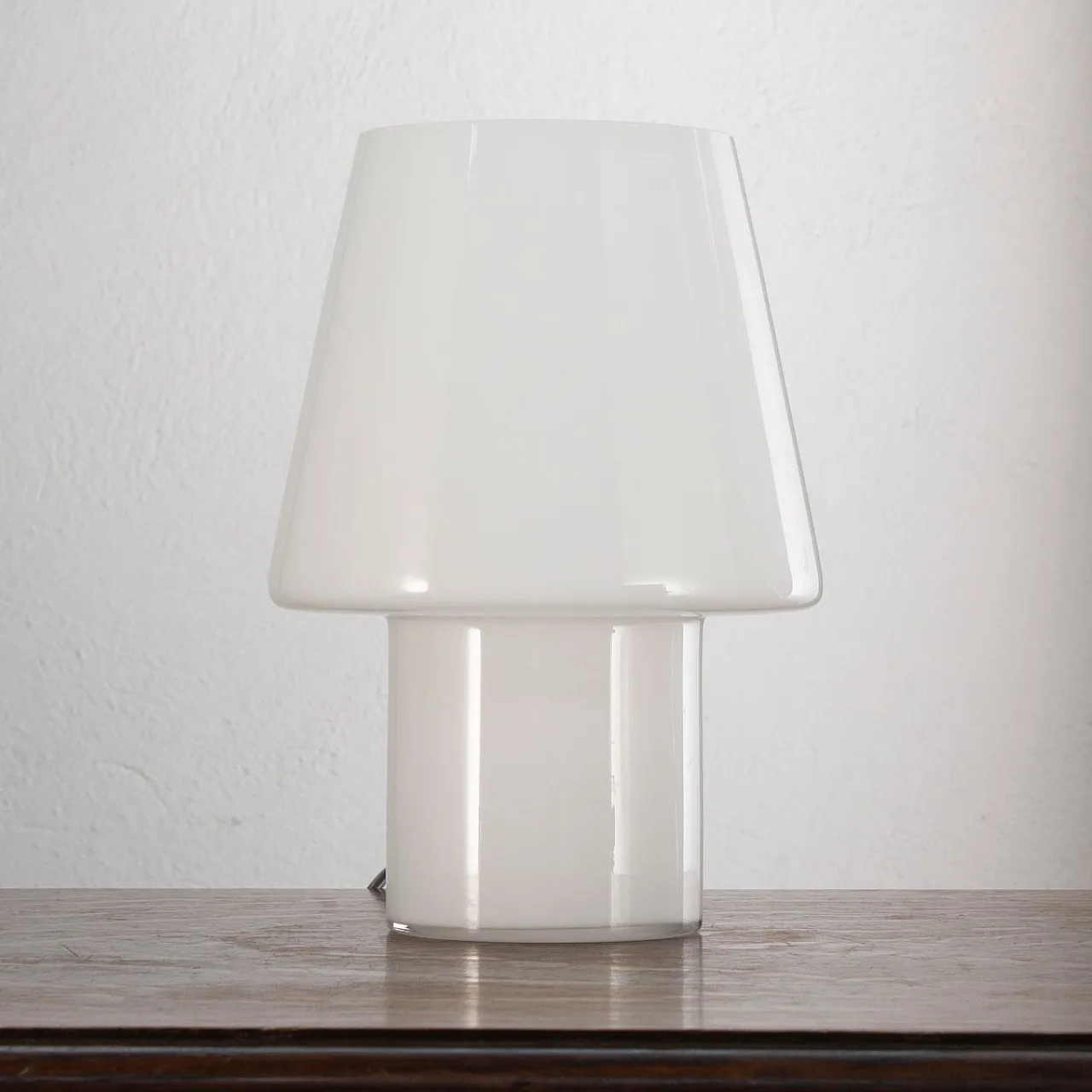 Coppia lampade da tavolo a forma di fungo in vetro di Murano, anni '80 8