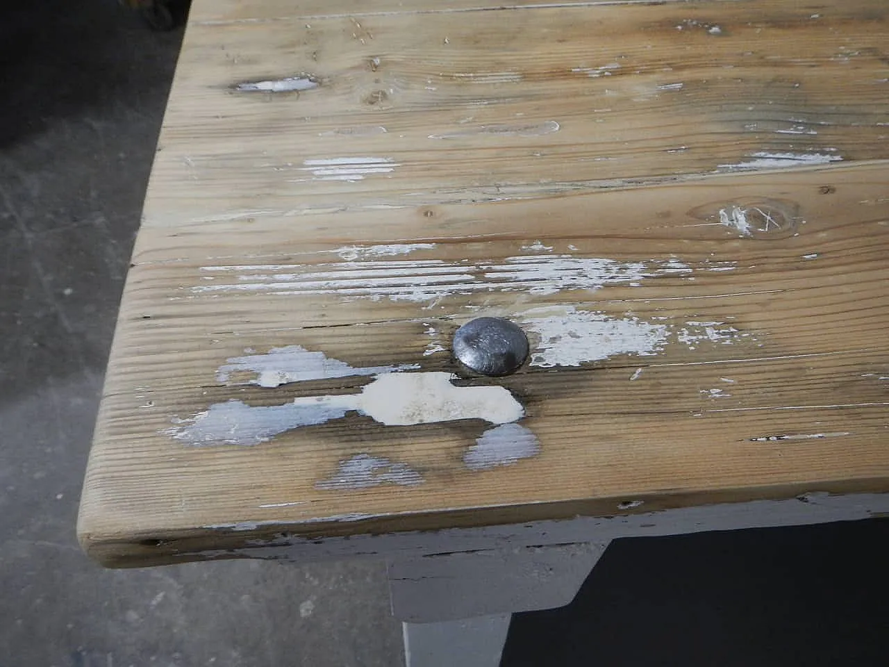 Cash counter in fir wood and metal 1980 13