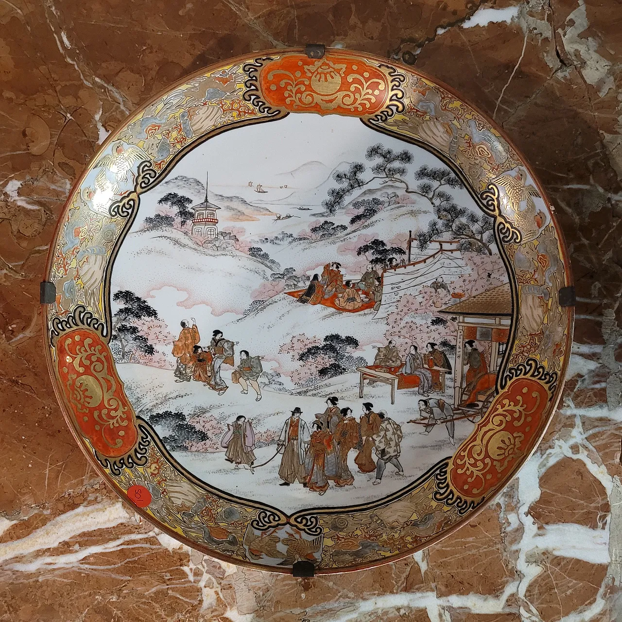 Kutani porcelain plate, Japan, from the Meiji period 1867 - 1912 2