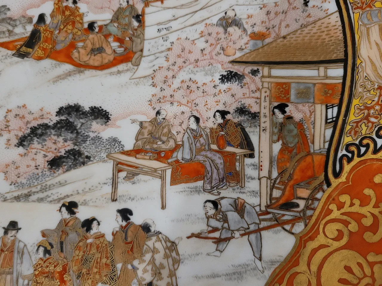 Kutani porcelain plate, Japan, from the Meiji period 1867 - 1912 8