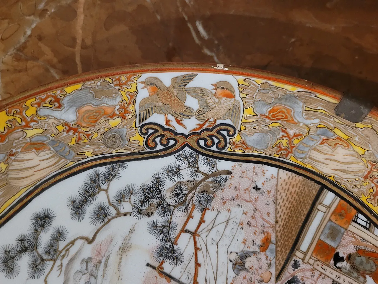 Kutani porcelain plate, Japan, from the Meiji period 1867 - 1912 11