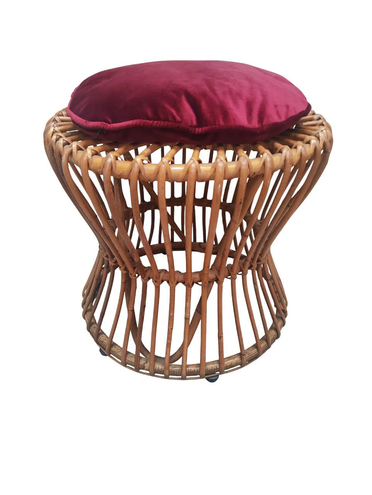 Pair of rattan stools, 1970s 4