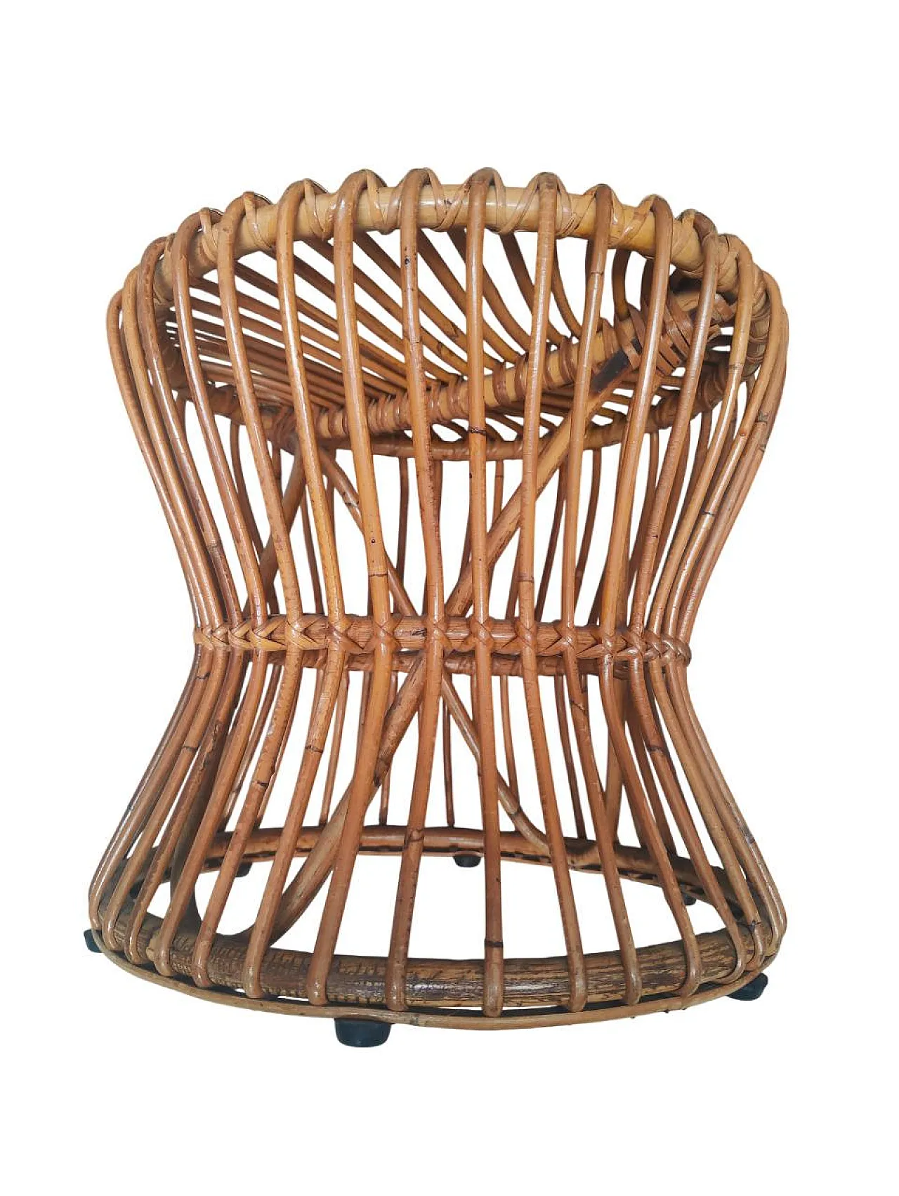 Pair of rattan stools, 1970s 8