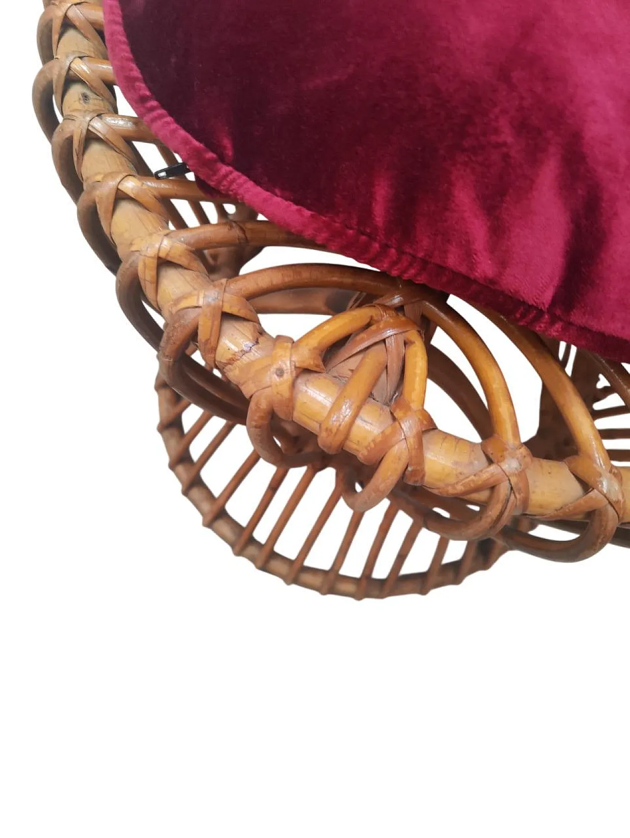 Pair of rattan stools, 1970s 9