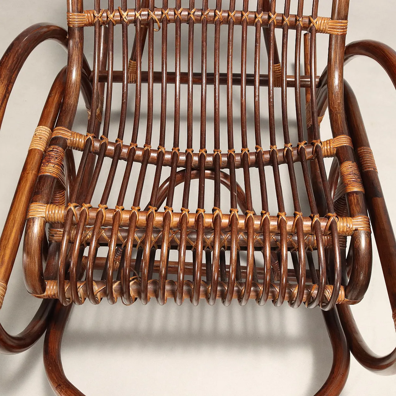 Sedia a dondolo in bambù, '900 4