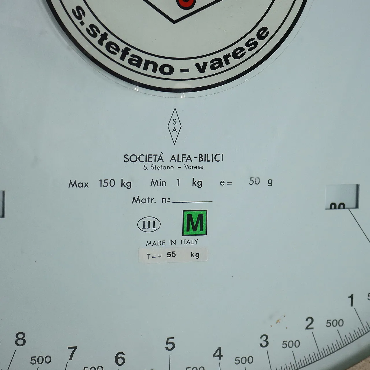 Alfa Bilici Varese scales in iron, metal and brass, 20th century 5