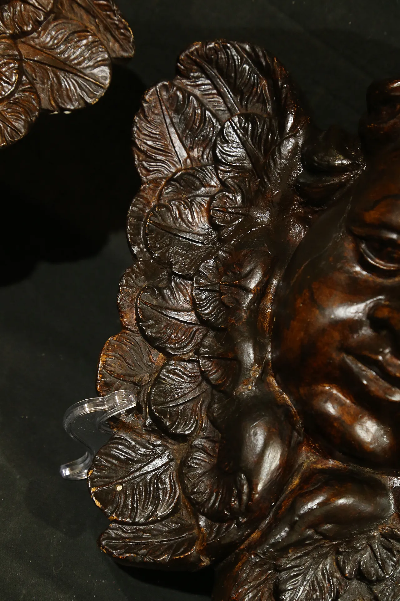 Pair of cherubs, baroque angels, cupids, plaster, 18th century 19