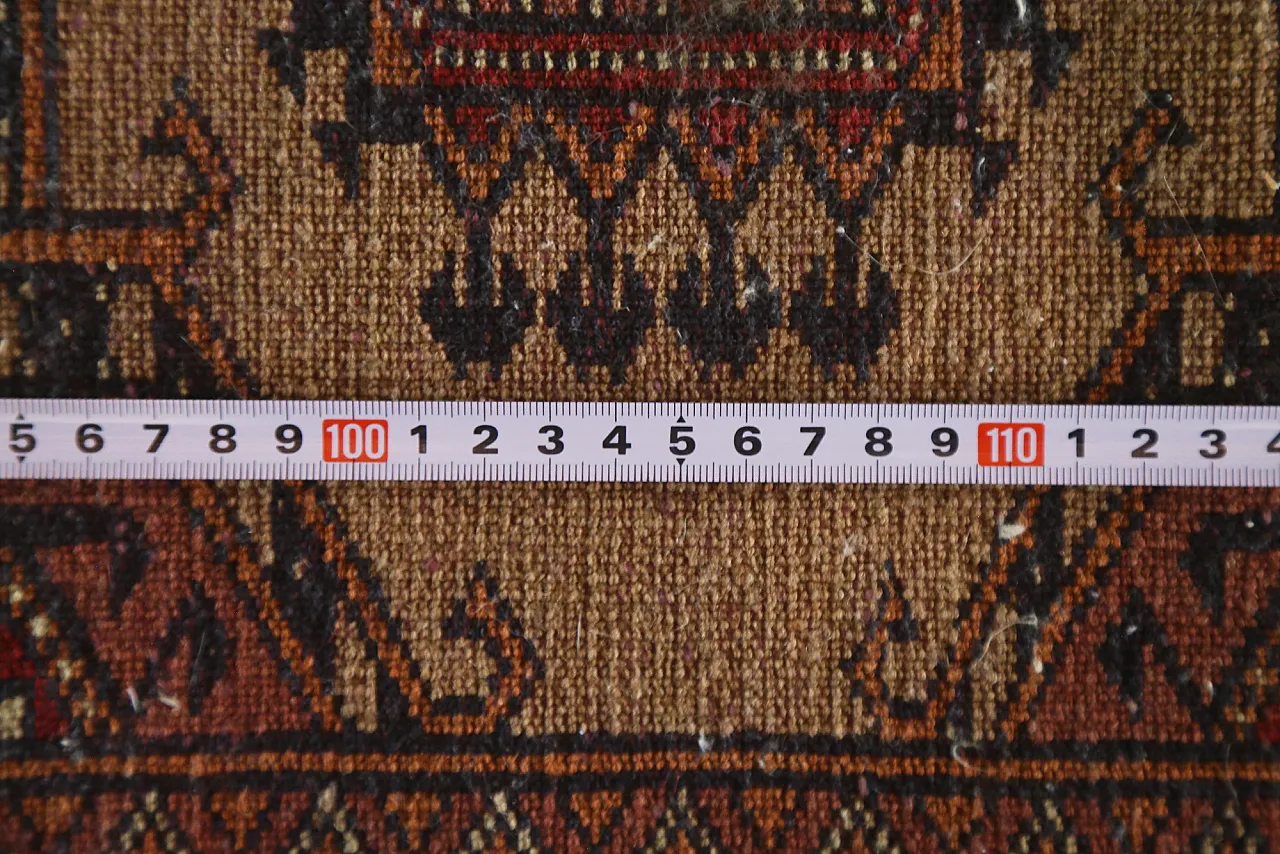 Turkmen teak bukhara carpet extra fine knot, 50s 19