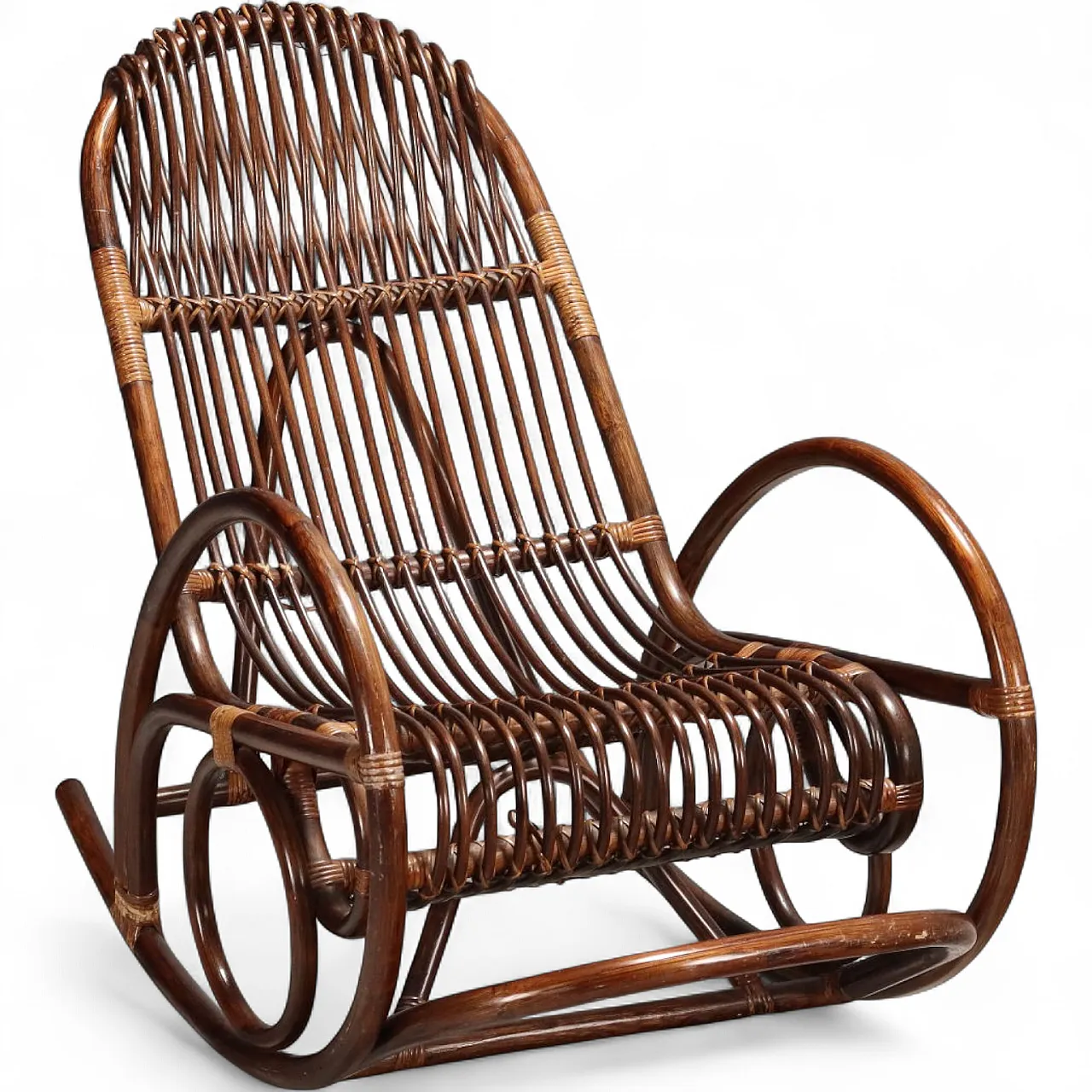 Sedia a dondolo in bambù, '900 8