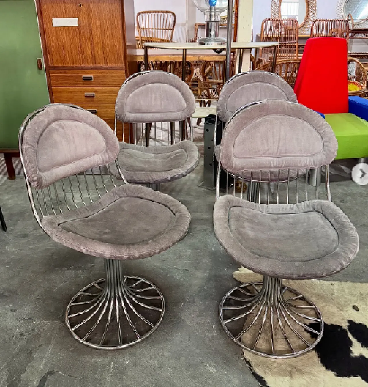 4 Chairs by Gastone Rinaldi for RIMA Padova, 1970s 1