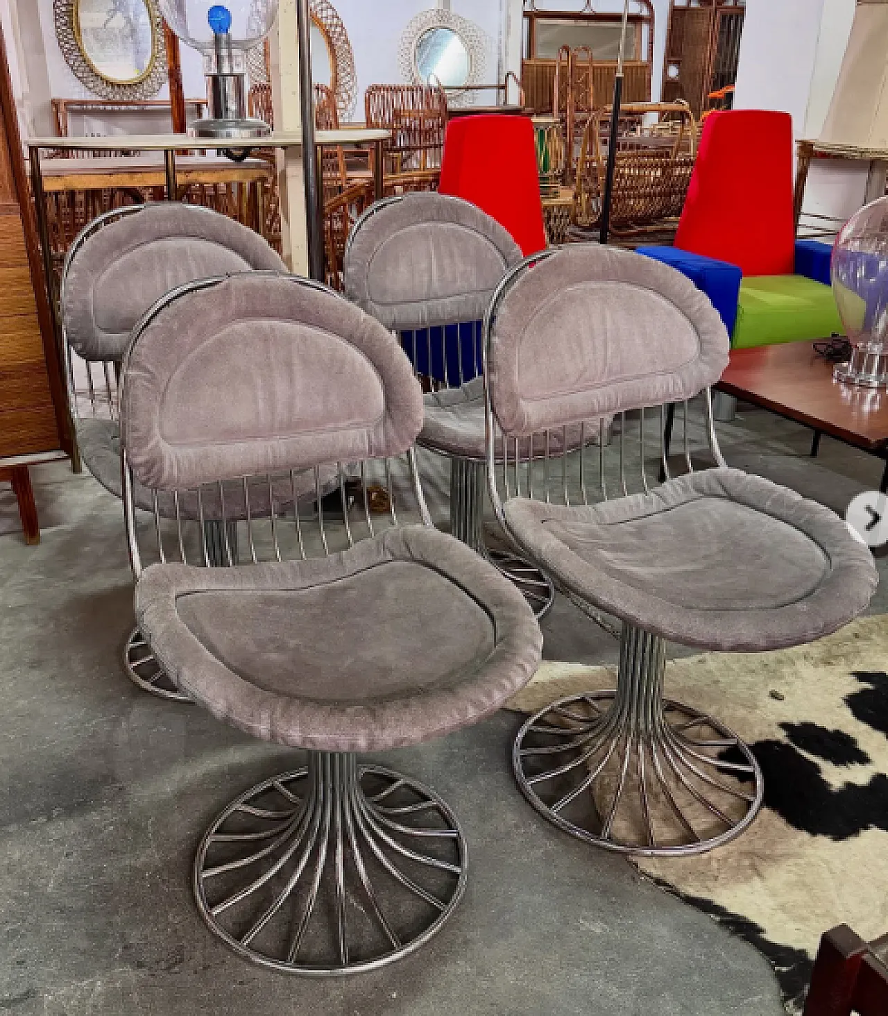 4 Chairs by Gastone Rinaldi for RIMA Padova, 1970s 2